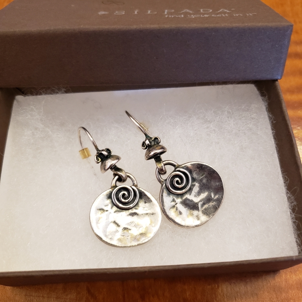Silpada Sterling Silver Earrings, 1 1/2 inches